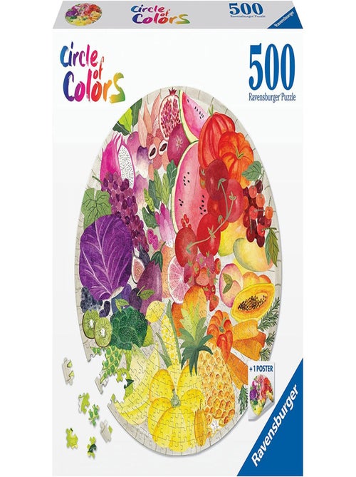 Puzzle rond 500 pi?ces - Fruits et l?gumes (Circle of Colors) - Kiabi