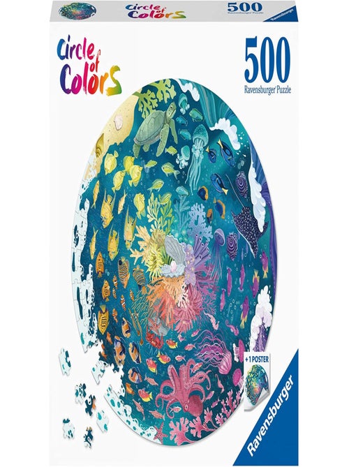 Puzzle rond 500 pi?ces - Oc?an (Circle of Colors) - Kiabi
