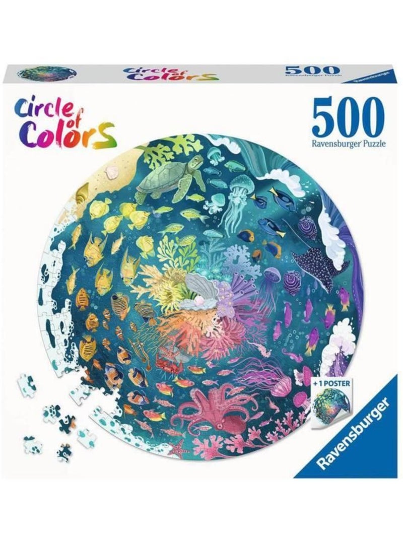 Puzzle rond 500 pi?ces - Oc?an (Circle of Colors) N/A - Kiabi