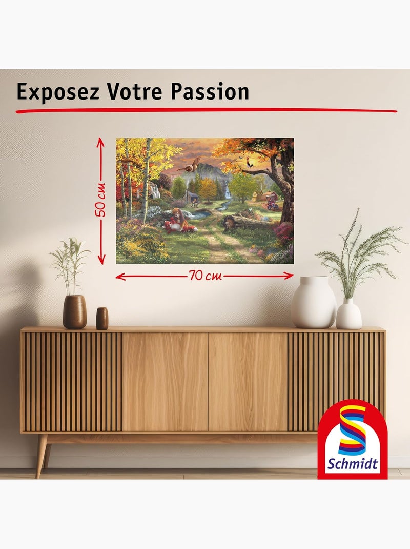 Puzzle rox et rouky 1000 pcs N/A - Kiabi