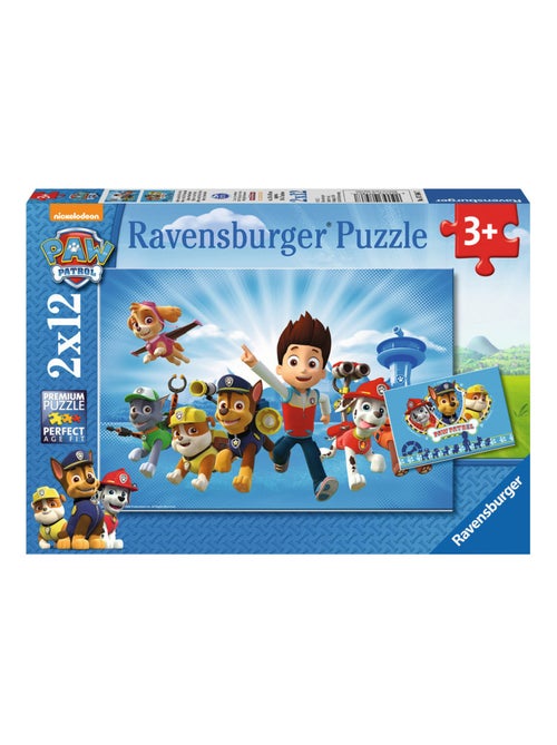 Puzzle Ryder et la Pat‘Patrouille 2x12 pcs - Kiabi