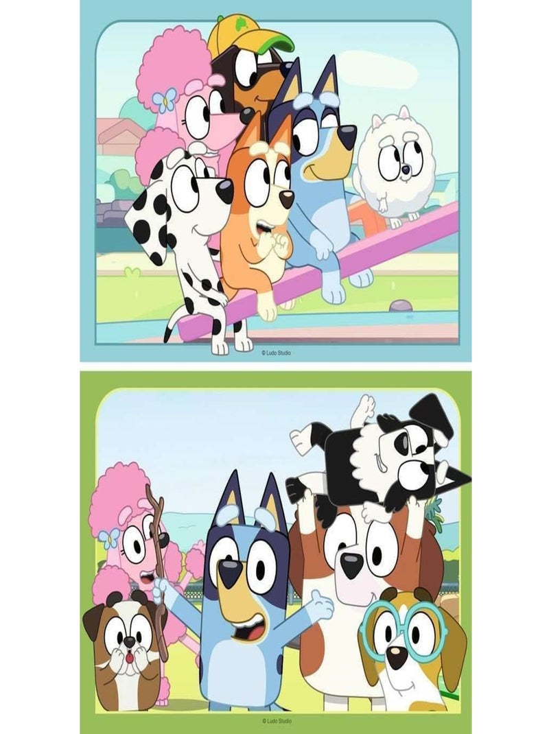 Puzzle S'amuser avec Bluey 2x12 pcs N/A - Kiabi