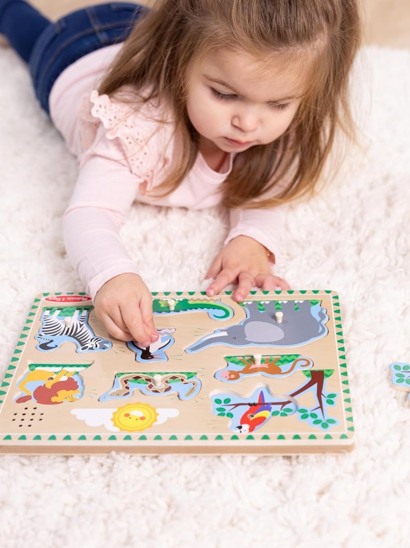 Puzzle sonore animaux du zoo Vert - Kiabi