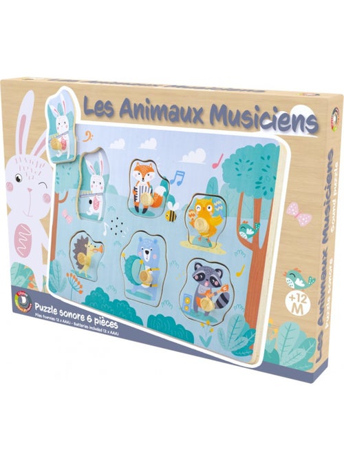 Puzzle sonore les animaux musiciens - Kiabi Puzzle sonore les animaux musiciens - Kiabi