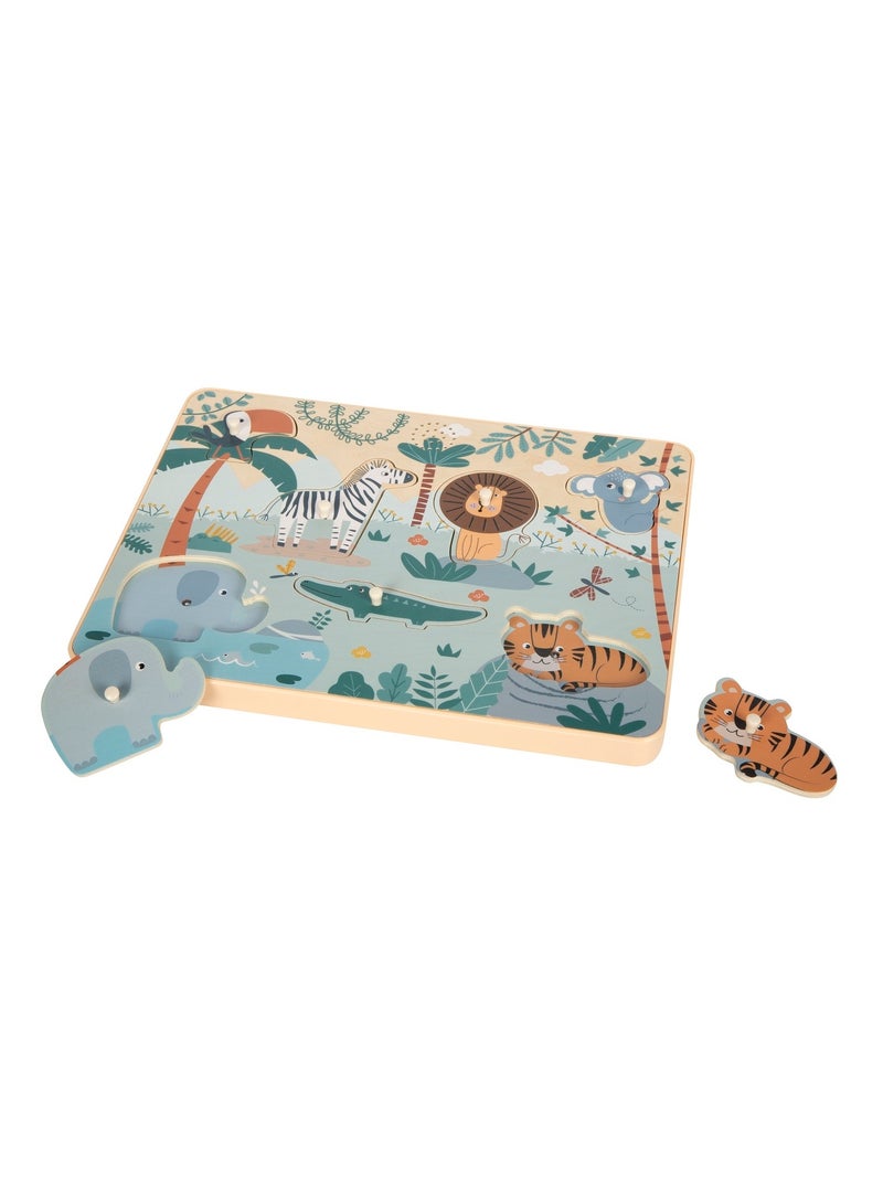 Puzzle sonore Safari Bleu - Kiabi