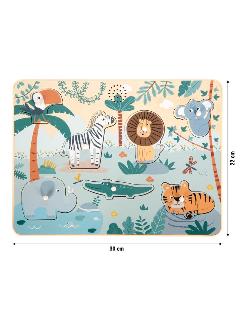 Puzzle sonore Safari Bleu - Kiabi