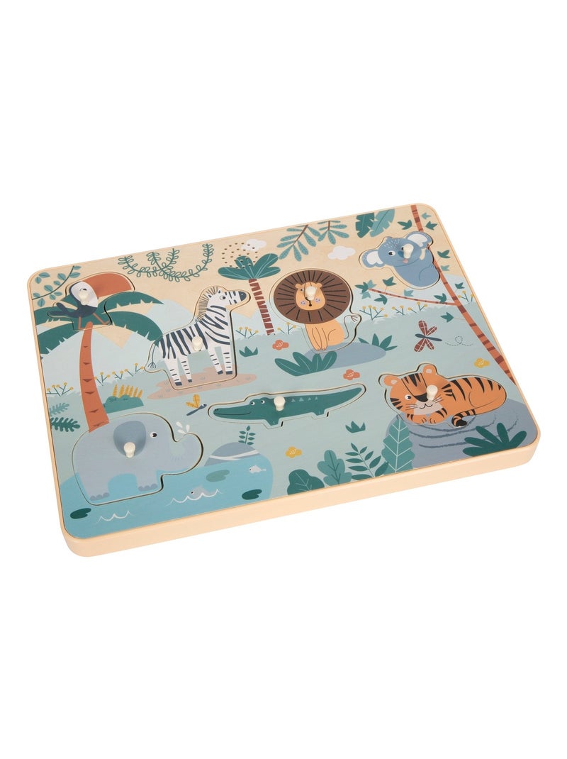 Puzzle sonore Safari Bleu - Kiabi