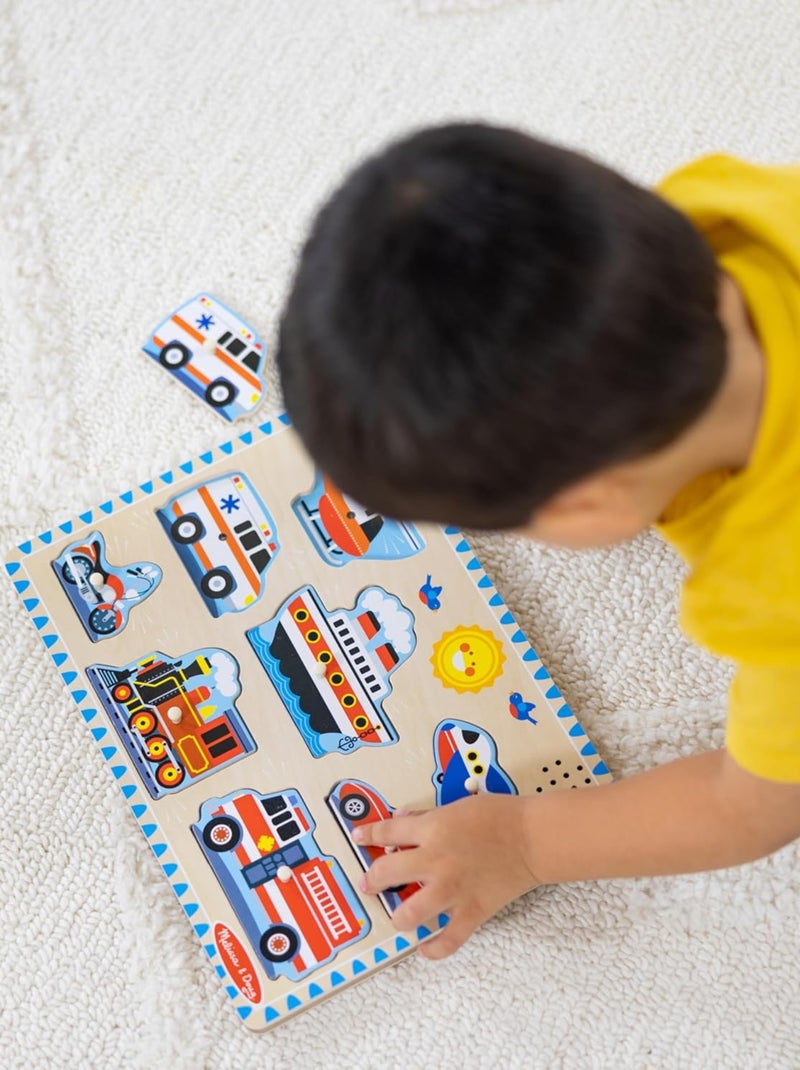 Puzzle sonore véhicules Bleu - Kiabi