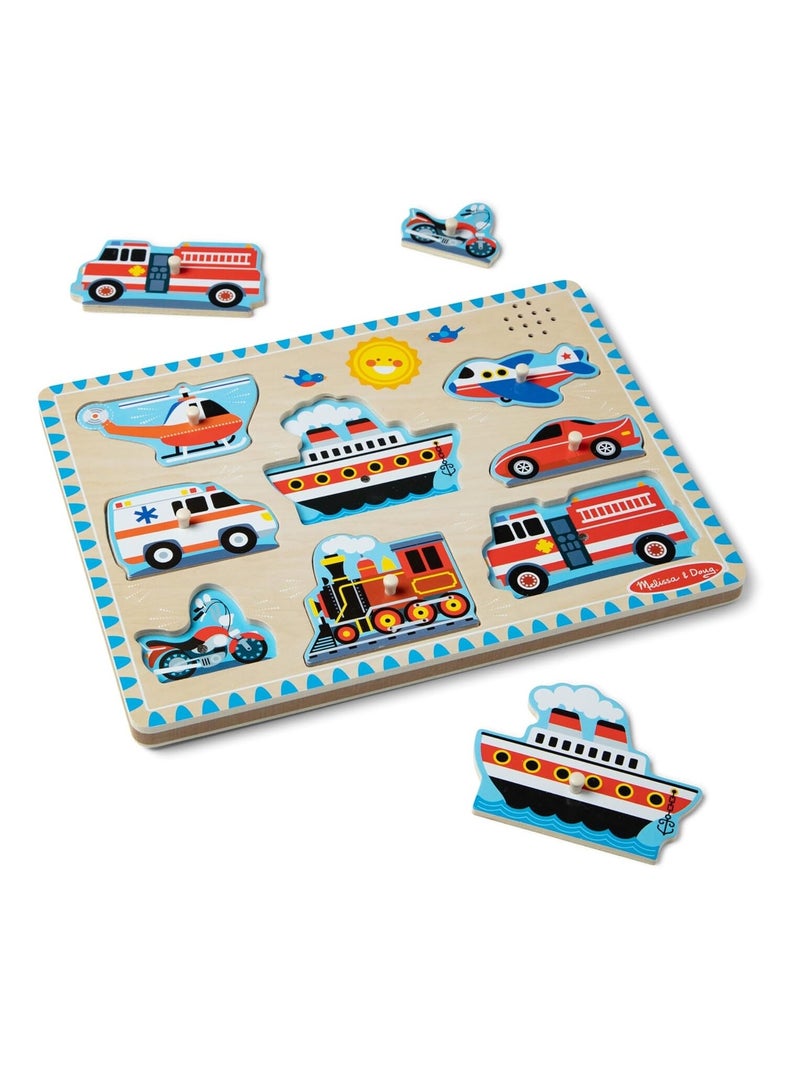 Puzzle sonore véhicules Bleu - Kiabi