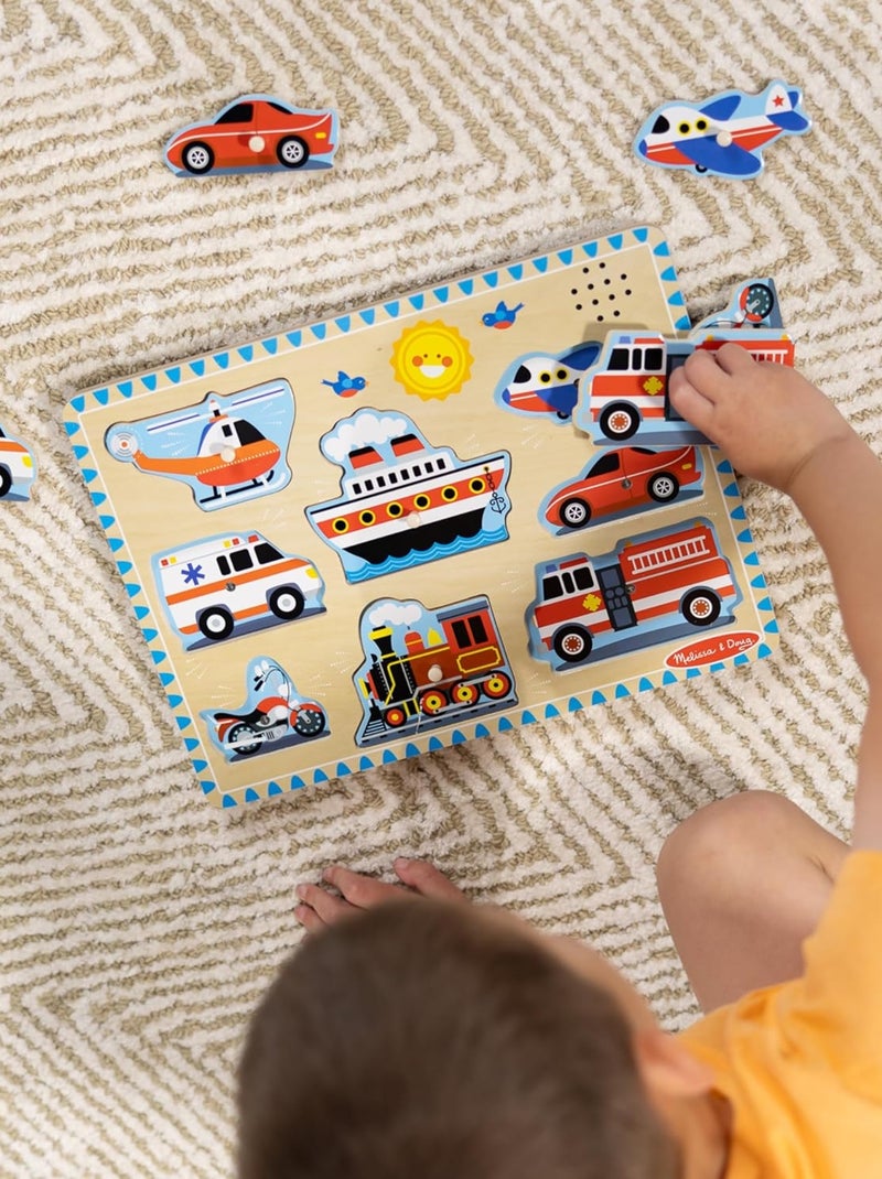 Puzzle sonore véhicules Bleu - Kiabi