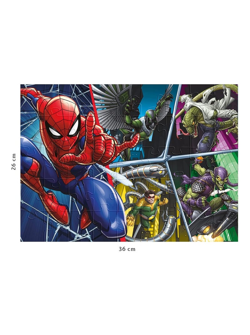 Puzzle Spiderman contre les méchants 45 pcs N/A - Kiabi