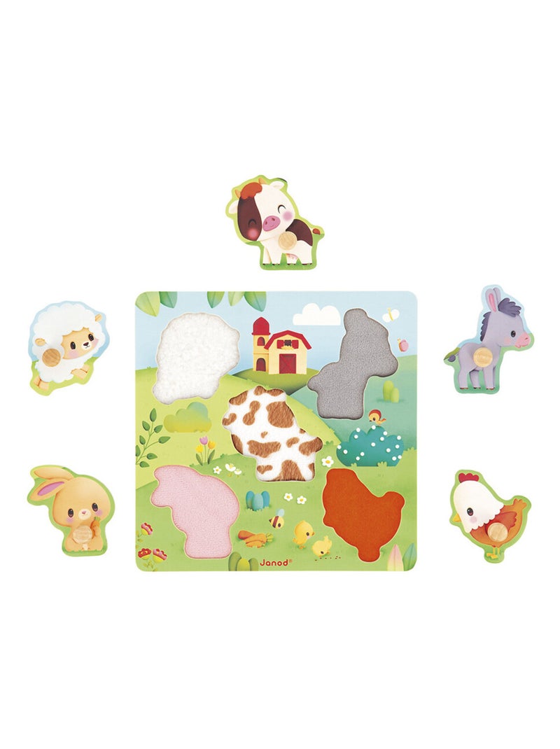 Puzzle tactile Ferme 5 pcs N/A - Kiabi