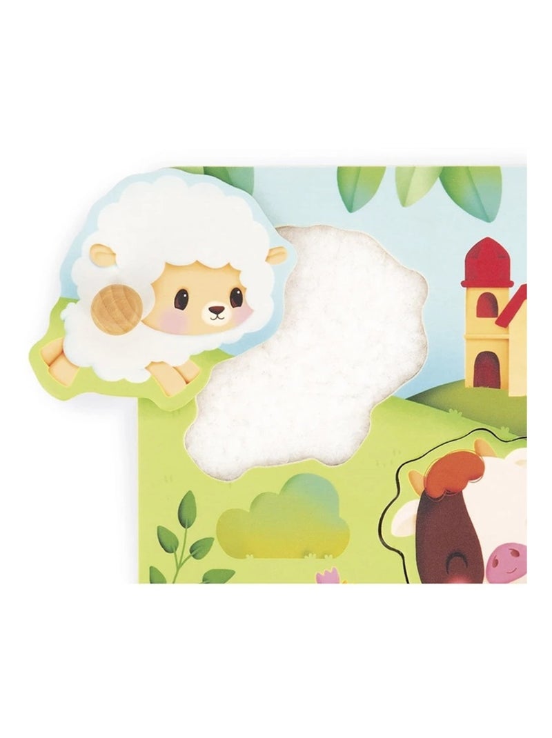 Puzzle tactile Ferme 5 pcs N/A - Kiabi