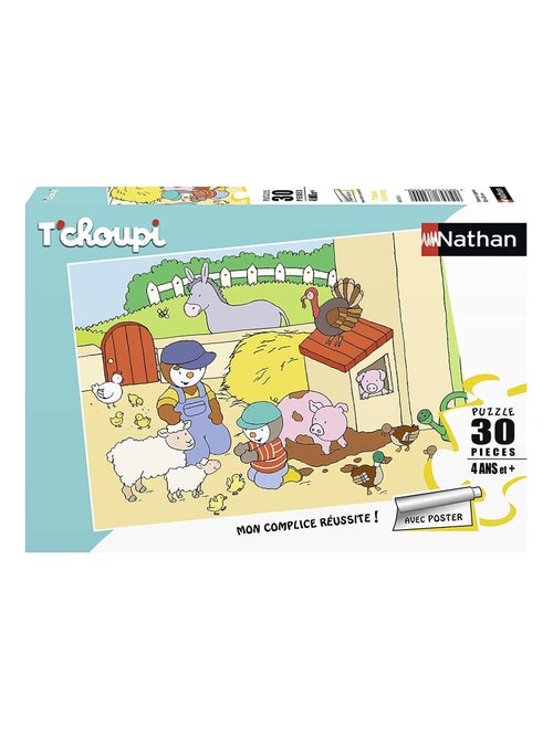 Puzzle T'choupi à la ferme 30 pcs - Kiabi