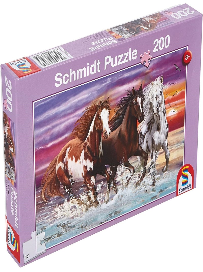 Puzzle Trio de chevaux sauvages 200 pcs N/A - Kiabi