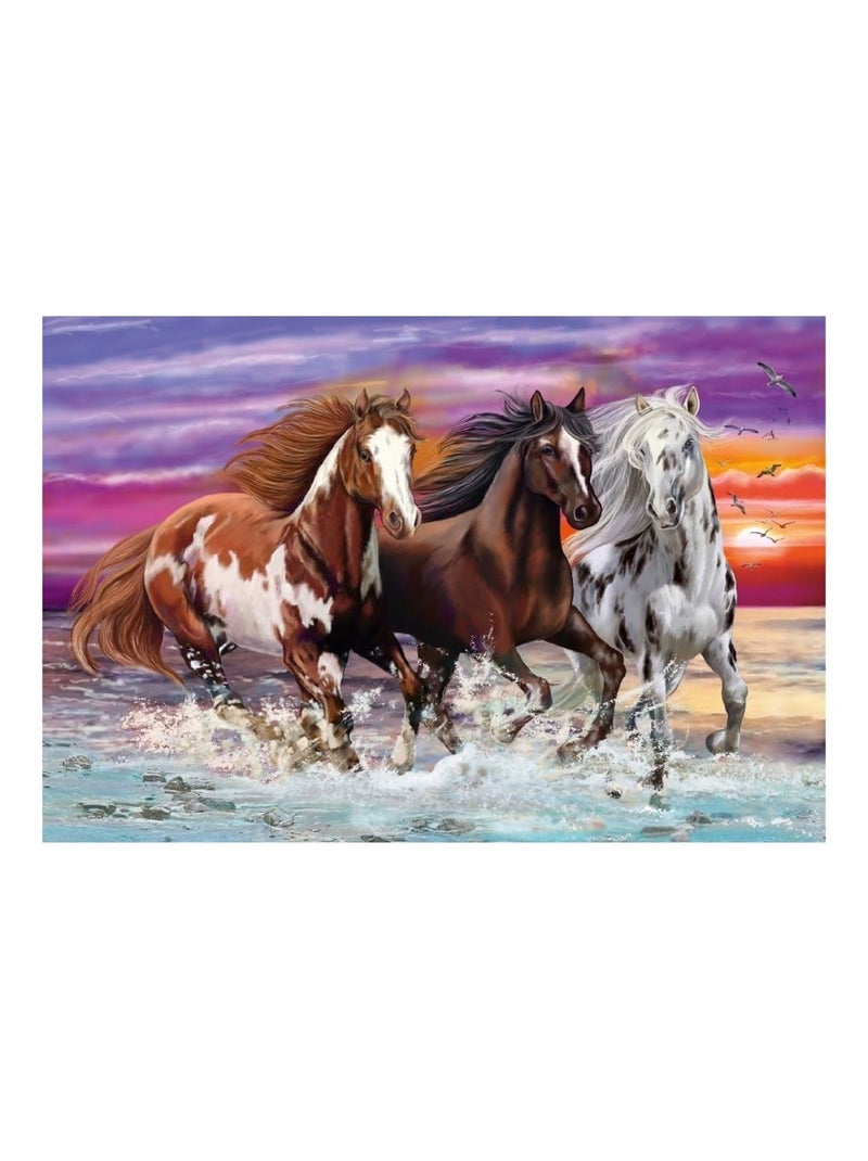 Puzzle Trio de chevaux sauvages 200 pcs N/A - Kiabi