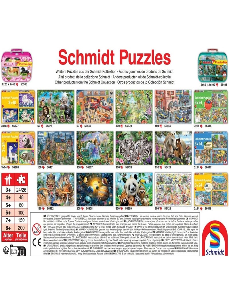 Puzzle Trio de chevaux sauvages 200 pcs N/A - Kiabi