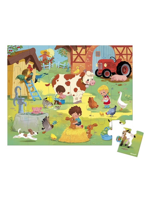 Puzzle Une Journée à la Ferme 24 pcs - Kiabi