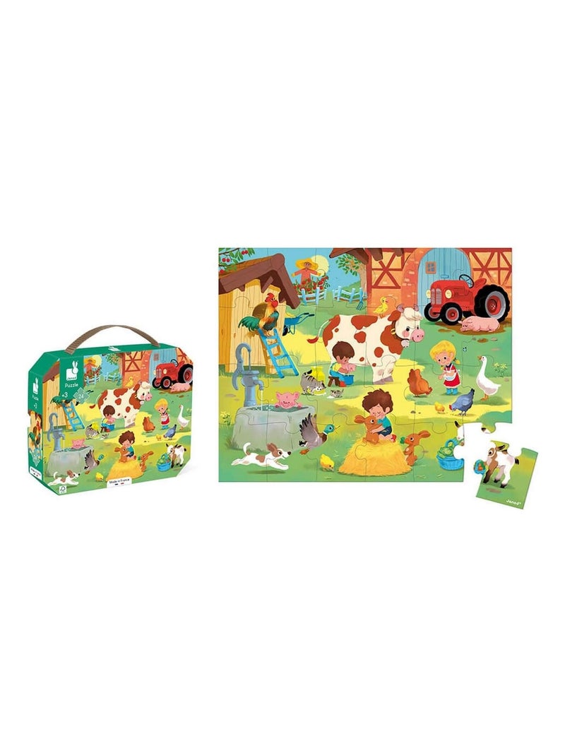 Puzzle Une Journée à la Ferme 24 pcs N/A - Kiabi