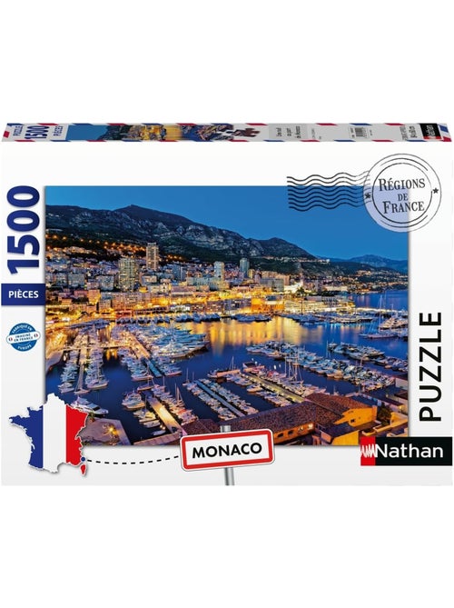 Puzzle Une nuit au port de Monaco 1500 pcs - Kiabi