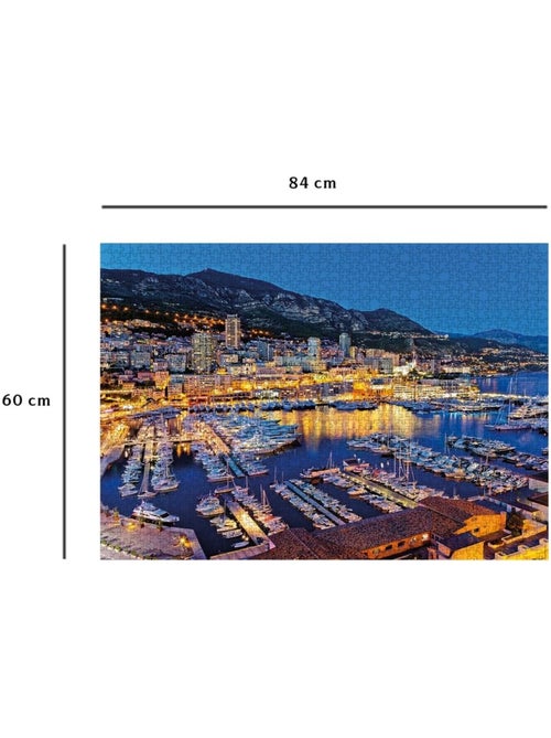 Puzzle Une nuit au port de Monaco 1500 pcs - Kiabi