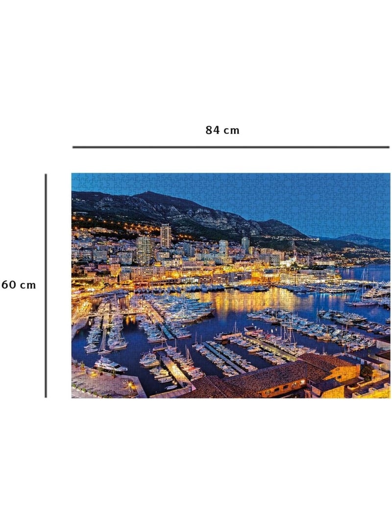 Puzzle Une nuit au port de Monaco 1500 pcs N/A - Kiabi