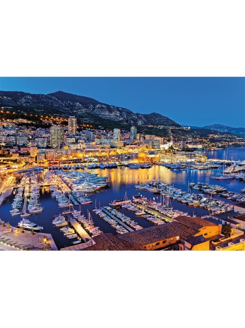 Puzzle Une nuit au port de Monaco 1500 pcs - Kiabi