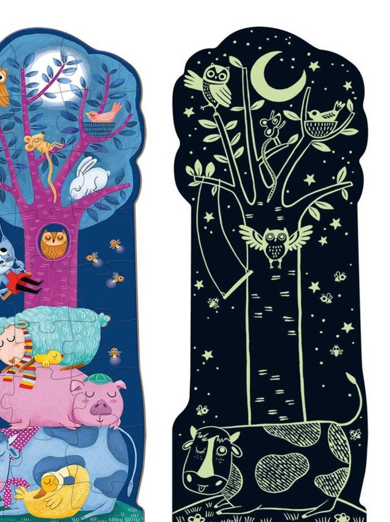 Puzzle XXL la ferme jour et nuit phosphorescent (24 pièces N/A - Kiabi