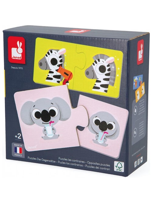Puzzles 2 pieces Les contraires - Kiabi