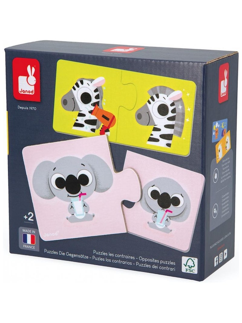 Puzzles 2 pieces Les contraires N/A - Kiabi