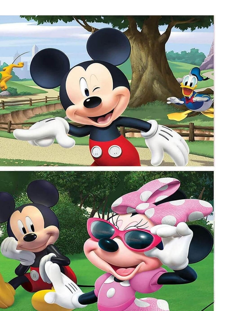 Puzzles 2 x 20 pièces : Mickey et ses amis N/A - Kiabi