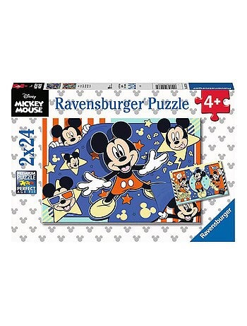 Puzzles 2 x 24 pièces : Disney Mickey Mouse : Au cinéma