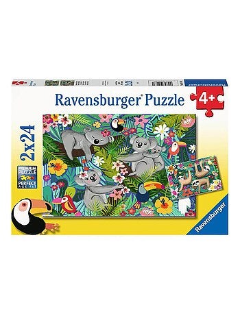 Puzzles 2 x 24 pièces : Koalas et paresseux
