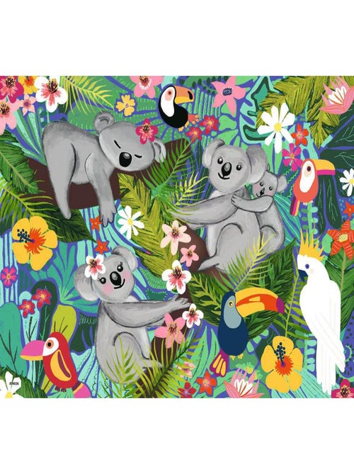 Puzzles 2 x 24 pièces : Koalas et paresseux - Kiabi