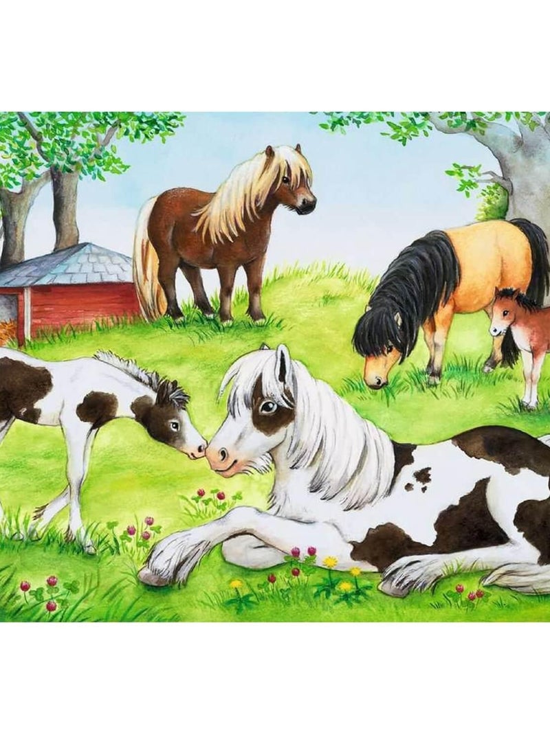 Puzzles 2 x 24 pièces  Monde de chevaux N/A - Kiabi