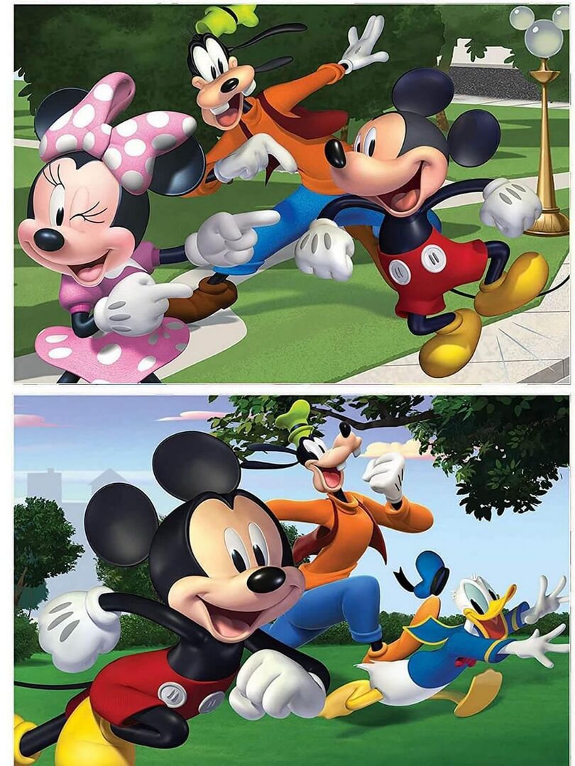 Puzzles 2 x 48 pièces : Mickey et ses amis N/A - Kiabi