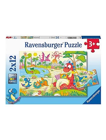 Puzzles 2x12 pièces - Mes dinos préférés