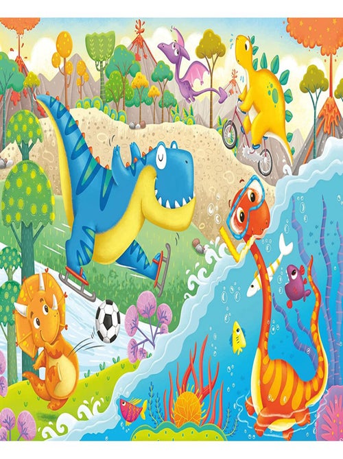 Puzzles 2x12 pièces - Mes dinos préférés - Kiabi