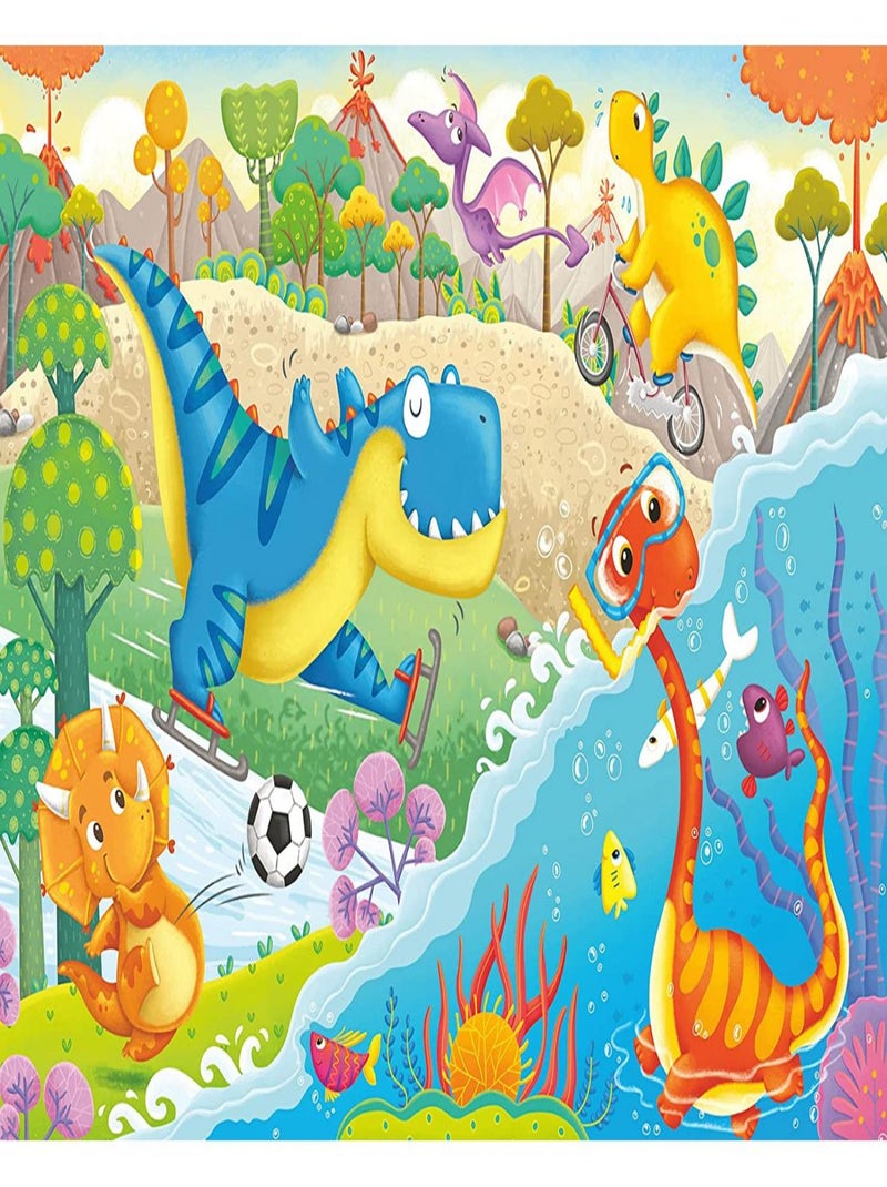 Puzzles 2x12 pièces - Mes dinos préférés N/A - Kiabi