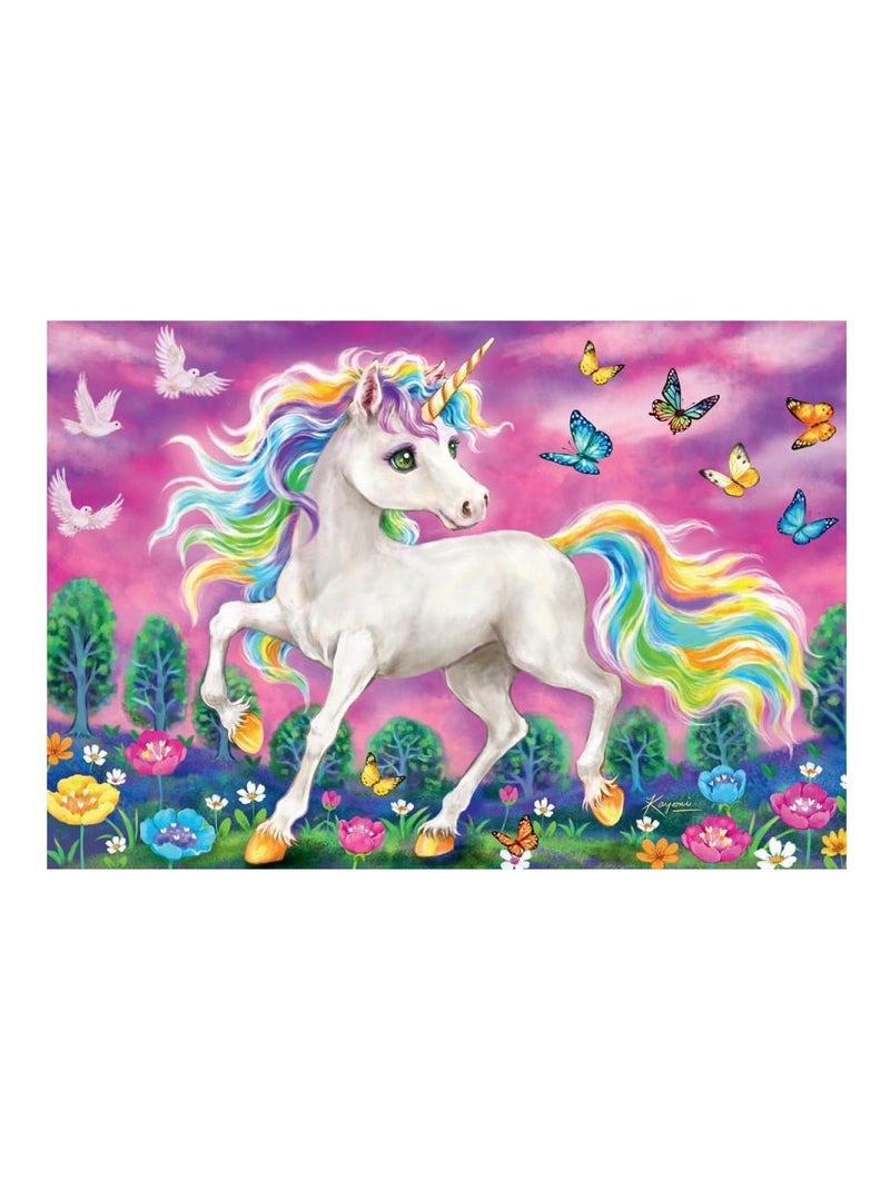 Puzzles 2x24 p - licorne et pegase N/A - Kiabi