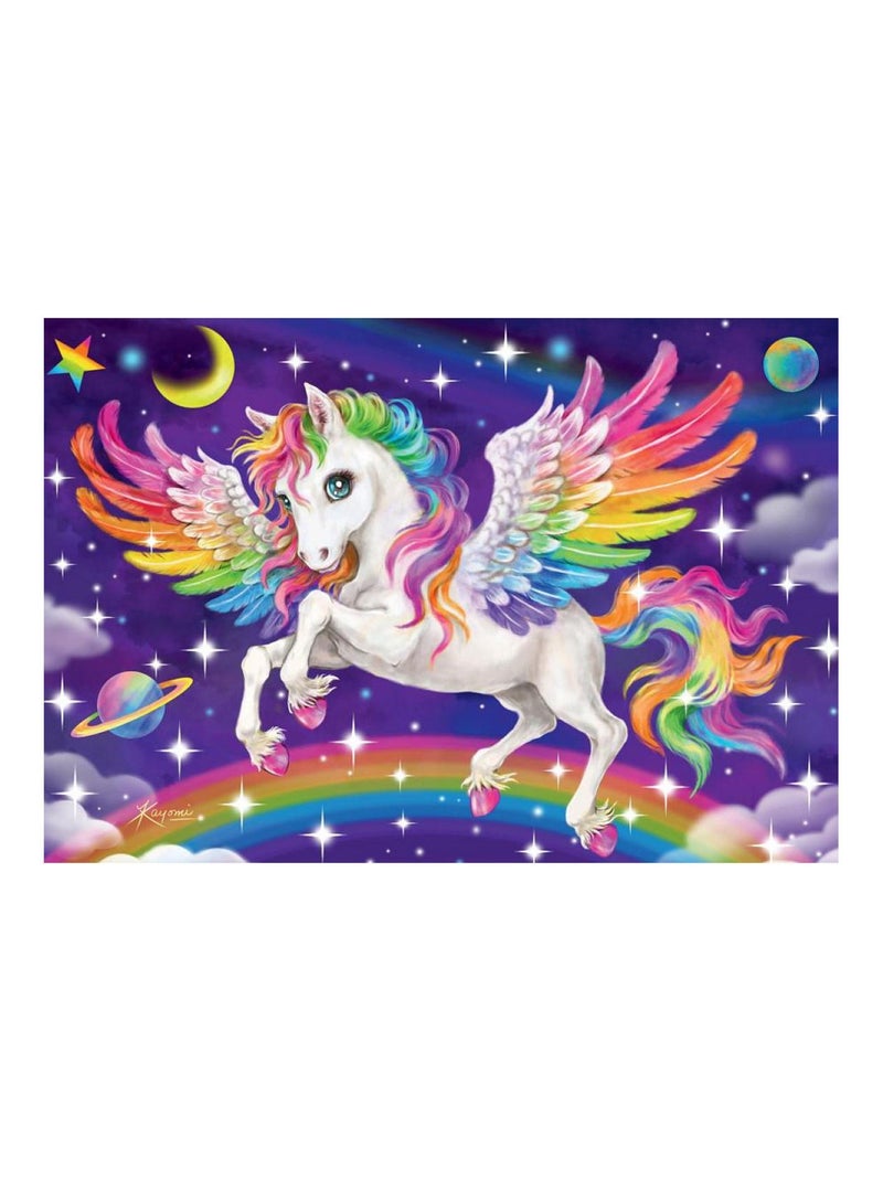 Puzzles 2x24 p - licorne et pegase N/A - Kiabi