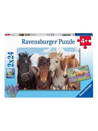 Puzzles 2x24 pièces - L'amour des chevaux