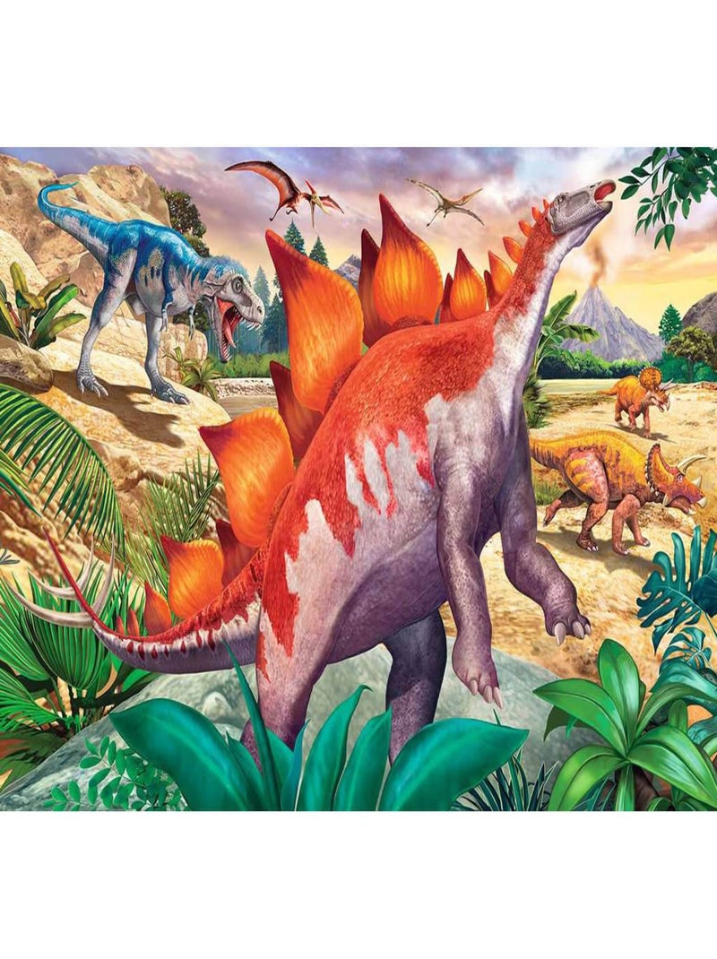 Puzzles 2x24 pièces - Mammouths et dinosaures N/A - Kiabi
