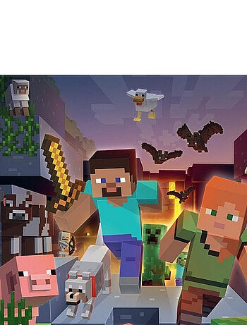 Puzzles 3 x 49 pièces : Biomes de Minecraft