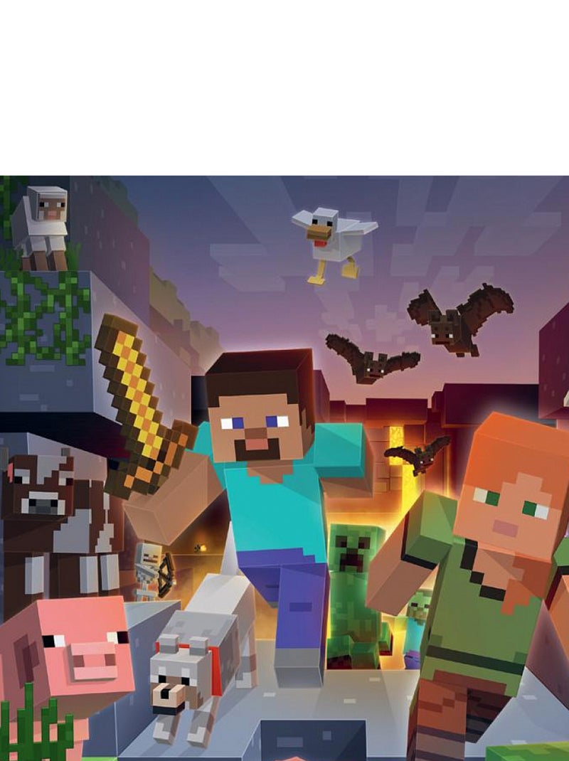 Puzzles 3 x 49 pièces : Biomes de Minecraft N/A - Kiabi