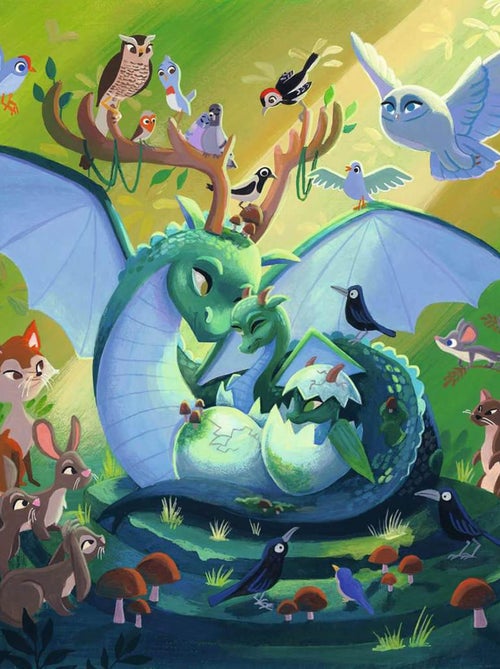 Puzzles 3 x 49 pièces : Licorne, dragon et fée - Kiabi