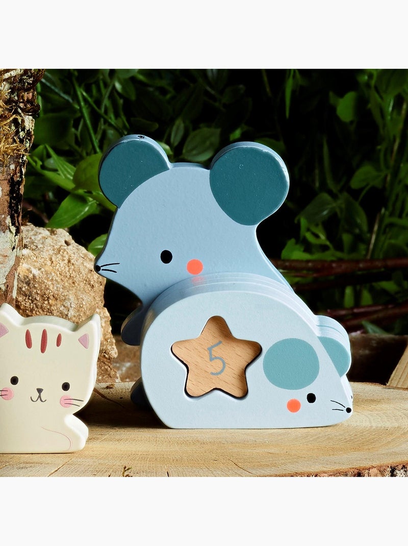 Puzzles d'éveil Maman bébé animaux Marron - Kiabi