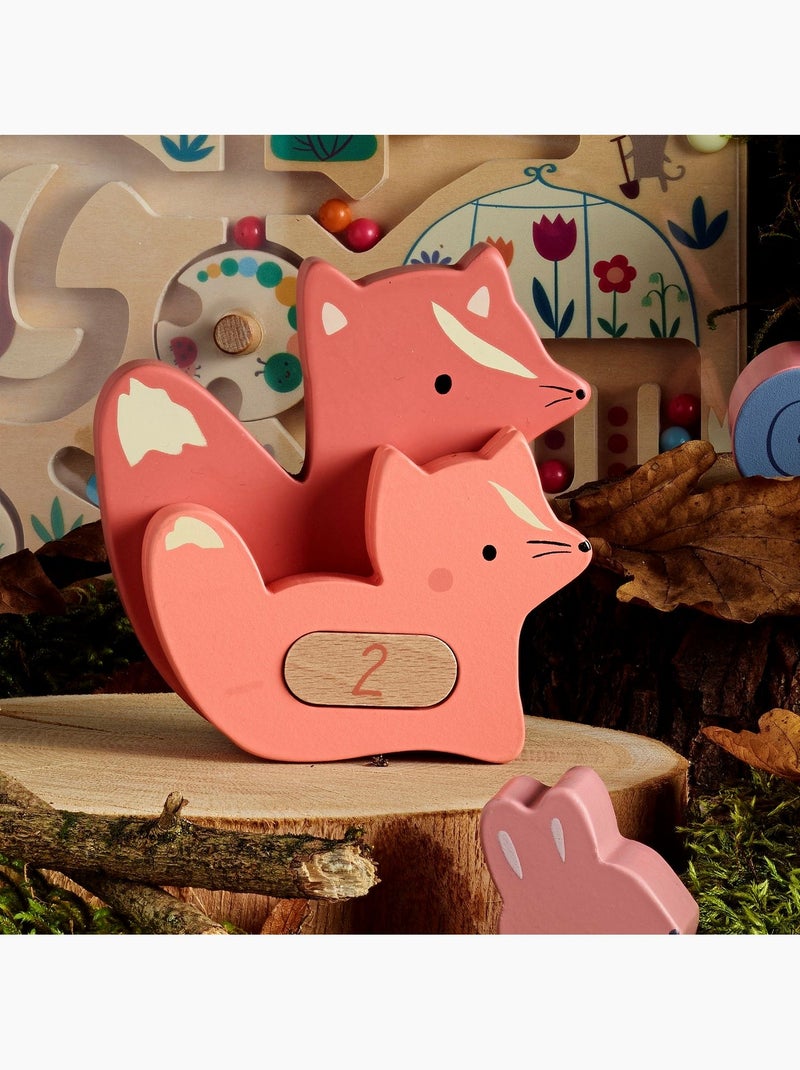 Puzzles d'éveil Maman bébé animaux Marron - Kiabi