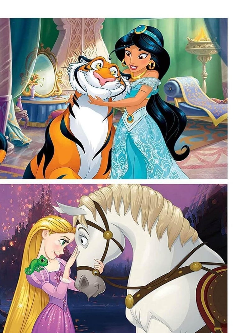Puzzles en bois 2 x 16 pièces - Disney Classics : Jasmine et Raiponce N/A - Kiabi