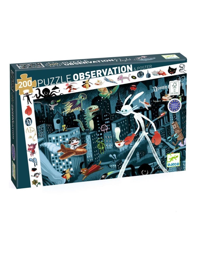 Puzzles observation - Night City - 200 pcs N/A - Kiabi